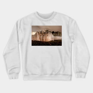 Tower of London Torch Lit Candles Lanterns Crewneck Sweatshirt